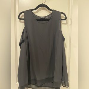 Black flowing blouse